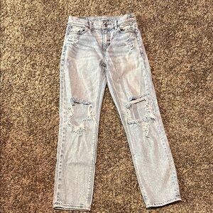 American Eagle Outfitters Blue Boyfriend Jeans Distressed